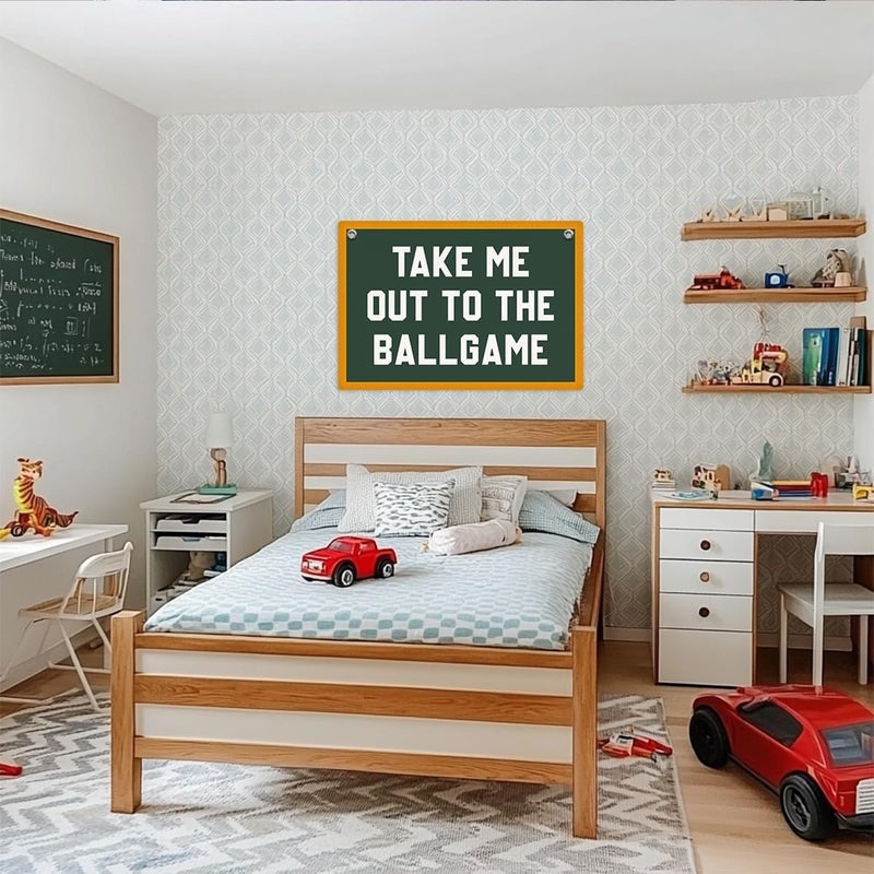 XFN Sports Room Decor for Boys, Baseball Basketball Wall Decor Banner, Wall Hanging Banner Flag, Inspirational Game Day Wall Flag Home Playroom Boys Room Decor, Banner for Room - Image 4